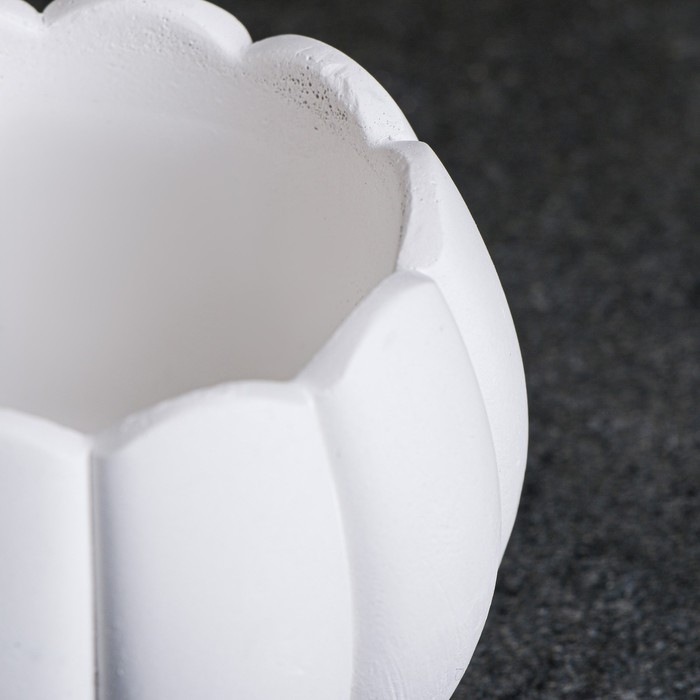 Кашпо Кашпо "Тыква" белый, 0 15 л / 8,5х6х8,5см