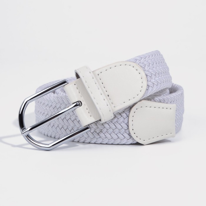 Ремень детский, ширина 3 см, пряжка металл, цвет белый Ремень детский, ширина 3 см, пряжка металл, цвет белый