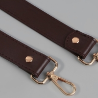 Ручка для сумки, с карабинами, 100 ± 1 см × 2,5 см, цвет коричневый Ручка для сумки, с карабинами, 100 ± 1 см × 2,5 см, цвет коричневый