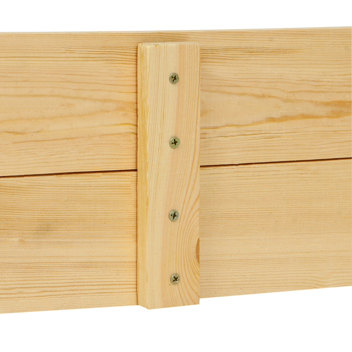 Песочница детская деревянная, без крышки, 150 &times; 140 &times; 20 см, с сиденьями, без покраски, сосна, Greengo