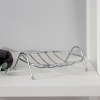 Мыльница на ножках Доляна &laquo;Сибарит&raquo;, 12&times;9,5&times;4 см, цвет хромированный