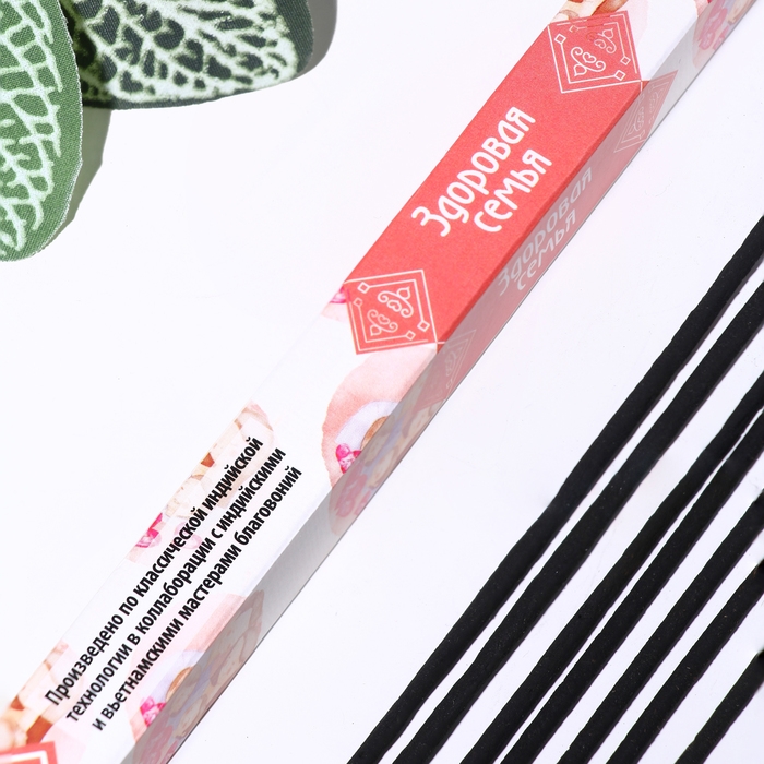 Набор благовоний "Мысли Здоровая семья", 4 упаковки по 8 палочек