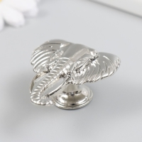 Ручка для шкатулки металл "Голова слона" серебро 4,5х4,2 см Ручка для шкатулки металл "Голова слона" серебро 4,5х4,2 см