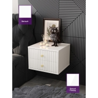 Тумба подвесная Селин, Белый, Белый глянец, Золото "", 380х350х270