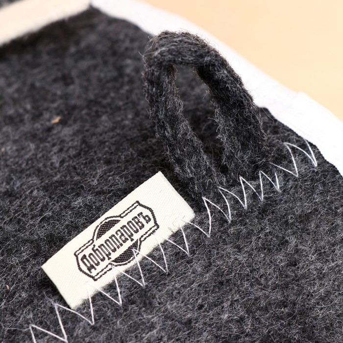 Шапка для бани "Летчик" войлок, серая