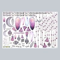 Наклейка пластик интерьерная цветная "Кристаллы и бахрома" 60х90 см Наклейка пластик интерьерная цветная "Кристаллы и бахрома" 60х90 см