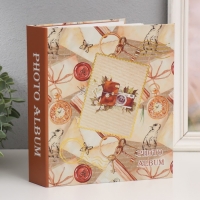 Фотоальбом на 100 фото 10х15 см "Фотоаппарат с цветами. Ретро" в коробке МИКС 5х19х23 см