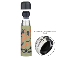 Термос, 500 мл, Гильза Камуфляж "Мастер К", с кружкой, сохраняет тепло до 8 ч
