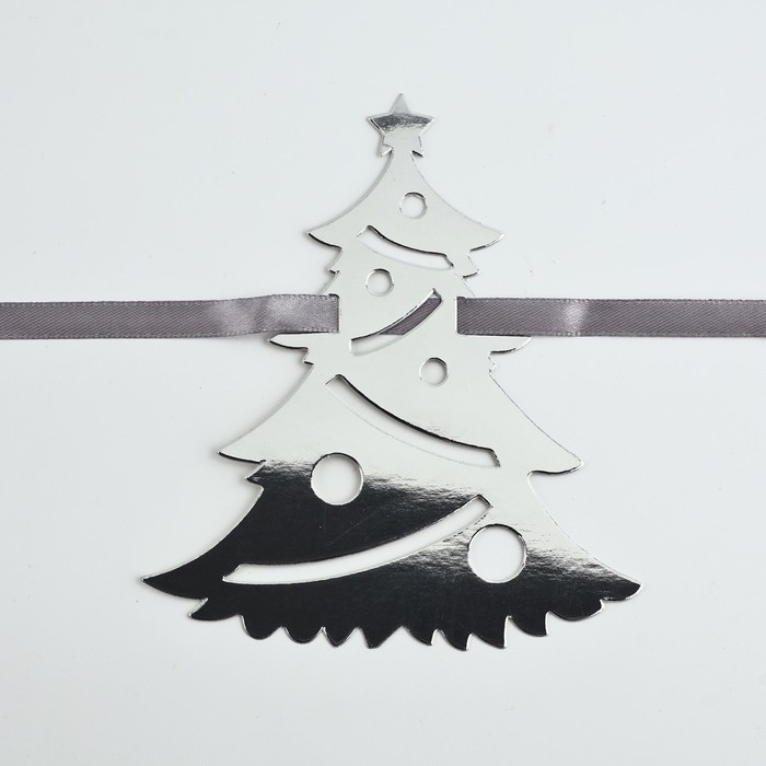 Гирлянда на ленте &laquo;Новогодняя&raquo;, на Новый год, серебро