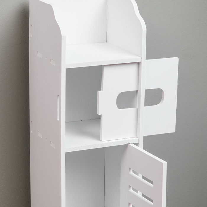 Пенал для ванной комнаты, напольный, 15 х 15 х 80 см, пластик