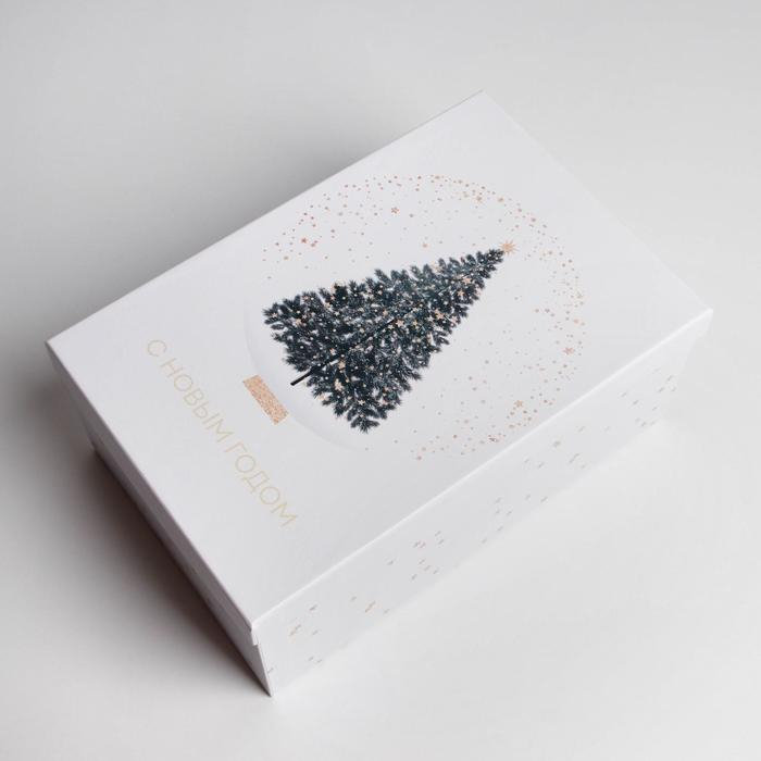 Набор подарочных коробок 3 в 1 &laquo;Ёлочки&raquo;, 26 х 17 х 10‒32.5 х 20 х 12.5 см, Новый год