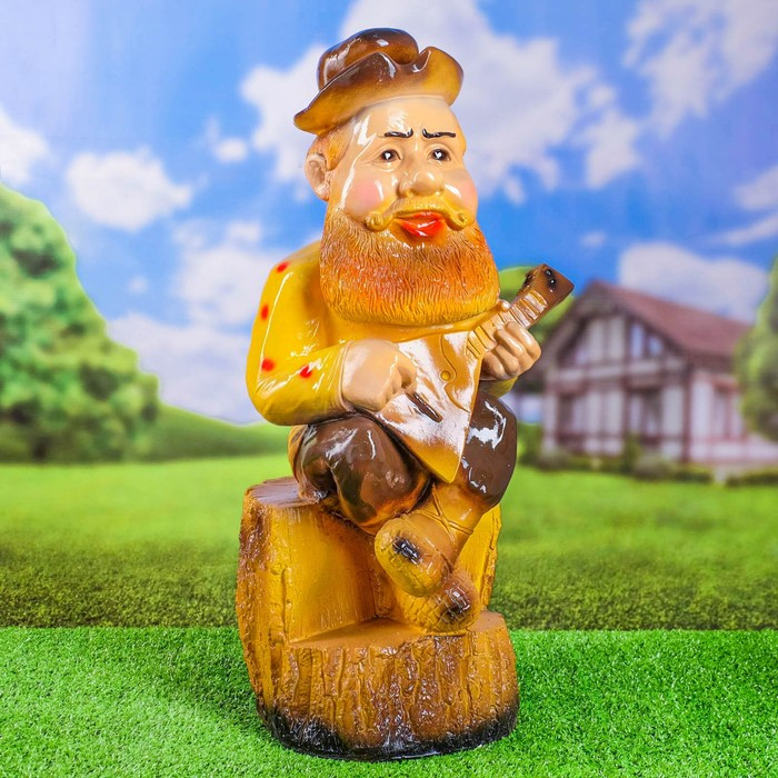 Садовая фигура Садовая фигура "Мужик с балалайкой" 65х28х33см МИКС