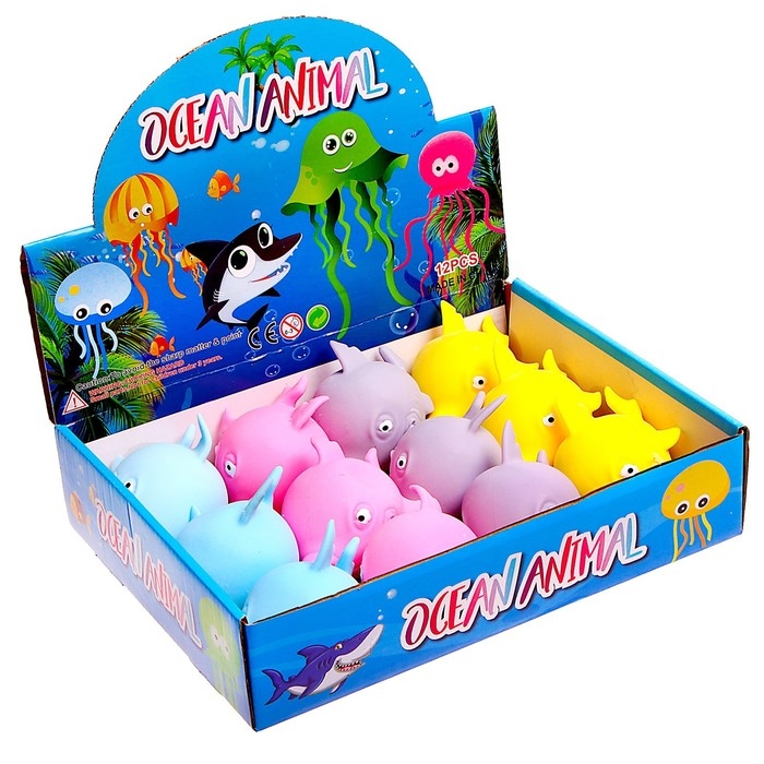 Мялка &laquo;Акула&raquo; с пастой, цвета МИКС