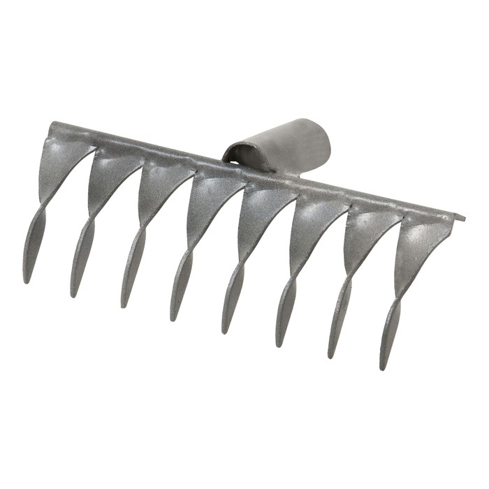 Грабли прямые, 8 витых зубцов, эмаль, тулейка 28 мм, без черенка Грабли прямые, 8 витых зубцов, эмаль, тулейка 28 мм, без черенка