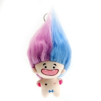 Мягкая игрушка &laquo;Тролли&raquo;, на брелоке, 12 см, цвет МИКС