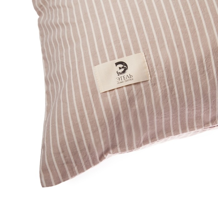 Комплект наволочек Этель 50х70 см - 2 шт, "Полоски", цвет бежевый, жатый хлопок, 140гр/м2