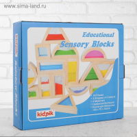 Сенсорный конструктор &laquo;Радужные блоки&raquo;, с различными текстурами