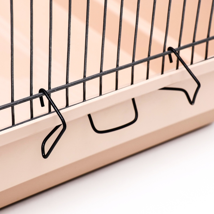 Клетка для птиц "Пижон" №104, разборная, 1 секция, 58 х 40 х 48см, бежевая