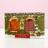 Подарочный набор косметики новогодний &laquo;Рождественские истории&raquo;, соль для ванны 100 г и жемчуг для ванны 80 г, Новый Год