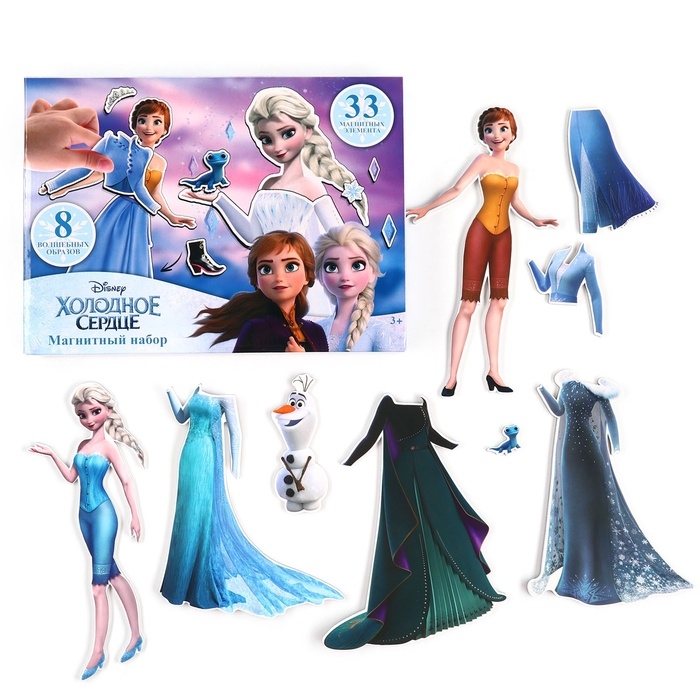 Магнитный набор &laquo;Холодное сердце: Эльза и Анна&raquo;, в коробке