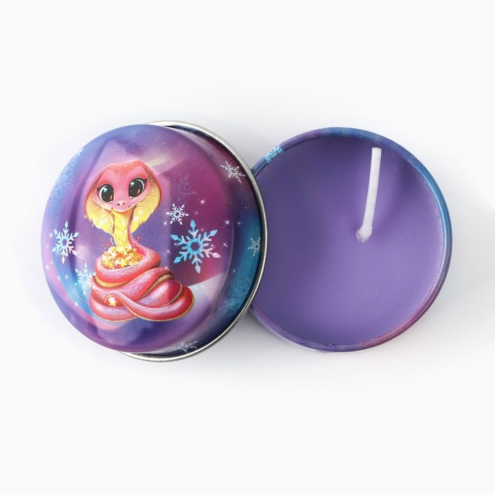 Свеча новогодняя в железной банке &laquo;Новый год: Для чудес&laquo;Новый год: аромат ваниль, 4.8 см