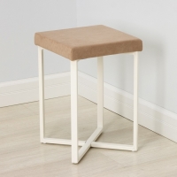 Табурет &laquo;Торонто&raquo;, 33&times;33&times;48 см, цвет каркаса белый, цвет сиденья бежевый