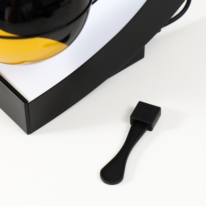 Левитирующий сувенир свет "Инь-ян" чёрный шар d=8,5 см 17,4х8,5х17,4 см