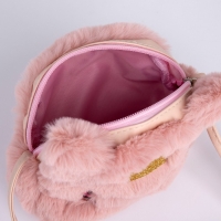 Сумка детская для девочки меховая &laquo;Кошечка&raquo;, 15х12 см, цвет бежевый
