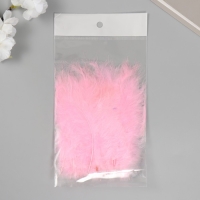Перо декоративное гусиное пуховое "Нежно-розовое" набор 40 шт h=10-15 см Перо декоративное гусиное пуховое "Нежно-розовое" набор 40 шт h=10-15 см
