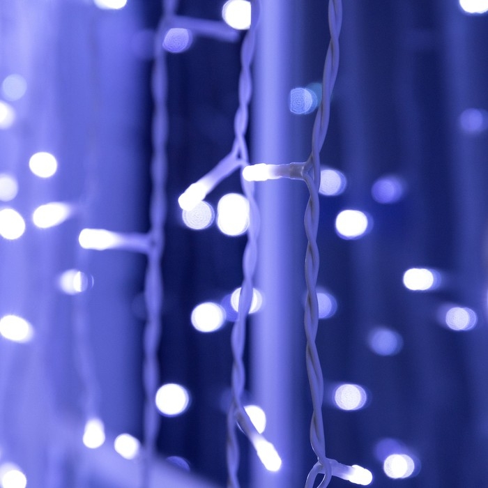 Гирлянда «Занавес» 2 × 6 м, IP44, УМС, белая нить, 1440 LED, свечение белое, мерцание, 220 В Гирлянда «Занавес» 2 × 6 м, IP44, УМС, белая нить, 1440 LED, свечение белое, мерцание, 220 В