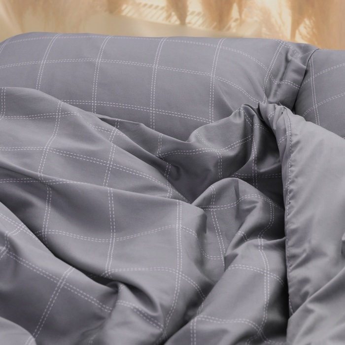 Постельное бельё Этель евро Cage: grey, 200х215 см, 215х240 см, 50х70+3 см-2 шт, мако-сатин, 114г/м2 Постельное бельё Этель евро Cage: grey, 200х215 см, 215х240 см, 50х70+3 см-2 шт, мако-сатин, 114г/м2