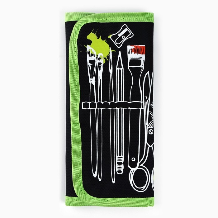 Пенал для кистей и карандашей текстиль, 16 предметов «Рисунок» Пенал для кистей и карандашей текстиль, 16 предметов «Рисунок»