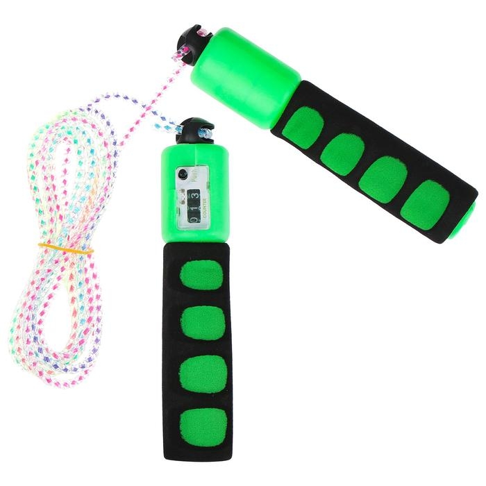 Скакалка ONLYTOP, со счётчиком, 2,7 м, цвета МИКС Скакалка ONLYTOP, со счётчиком, 2,7 м, цвета МИКС