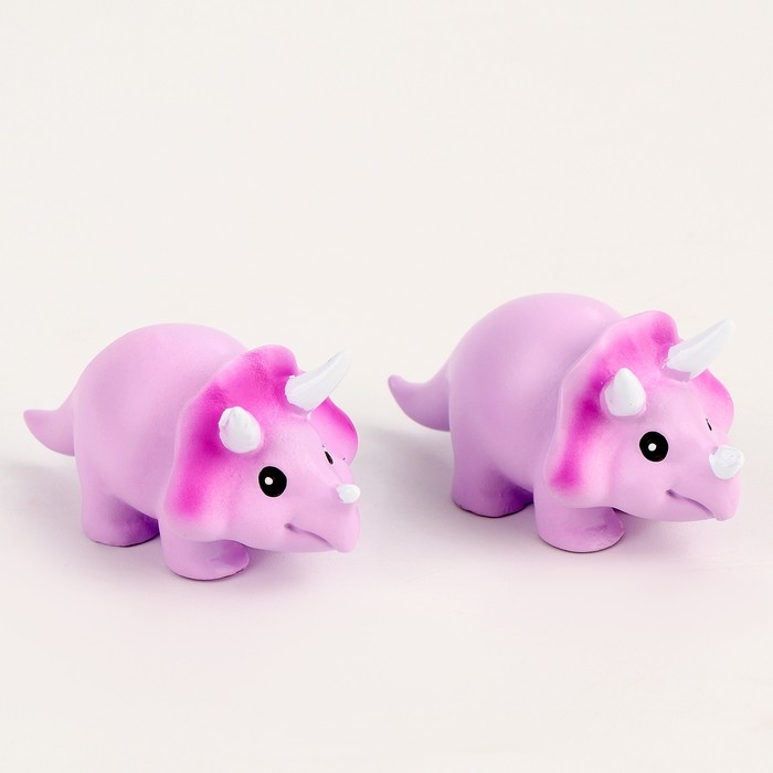 Миниатюра кукольная «Динозаврик», набор 2 шт., размер 1 шт. — 3 × 5,5 × 2 см, цвет фиолетовый Миниатюра кукольная «Динозаврик», набор 2 шт., размер 1 шт. — 3 × 5,5 × 2 см, цвет фиолетовый