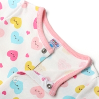 Комбинезон детский, цвет белый/сердечки, рост 62