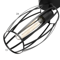 Спот "Овал" Е27 40Вт черный 14х23 см Спот "Овал" Е27 40Вт черный 14х23 см