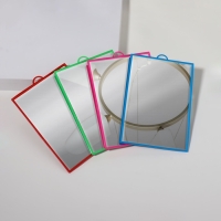 Зеркало настольное - подвесное, зеркальная поверхность 9,2 &times; 13 см, цвет МИКС