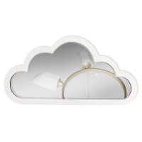 Зеркало настенное &laquo;Облачко&raquo;, зеркальная поверхность 12 &times; 26 см, цвет белый