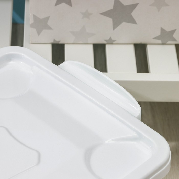 Контейнер для хранения с крышкой &laquo;Венеция&raquo;, 35 л, 50,5&times;31&times;30 см, на колёсиках, цвет белый