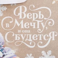 Пакет подарочный новогодний крафтовый горизонтальный «Дедушка Мороз», ML 27 х 23 х 11.5 см, Новый год Пакет подарочный новогодний крафтовый горизонтальный «Дедушка Мороз», ML 27 х 23 х 11.5 см, Новый год