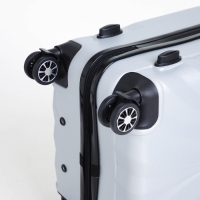 Чемодан средний 60 л (M), &laquo;Фабрика КАРТЕКС&raquo;, отдел на молнии, кодовый замок, 4 колеса, цвет серый