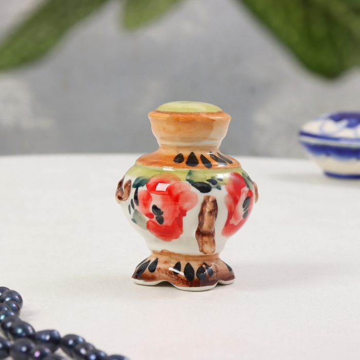 Сувенир &laquo;Самовар малый&raquo;, 8.5 х 4 см, гжель, цвет