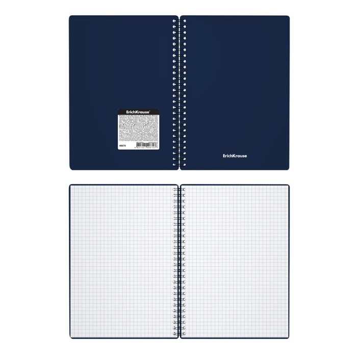 Тетрадь на спирали, 60 листов в клетку, ErichKrause Classic, пластиковая обложка, блок офсет 100% белизна, МИКС (1 вид в спайке) Тетрадь на спирали, 60 листов в клетку, ErichKrause Classic, пластиковая обложка, блок офсет 100% белизна, МИКС (1 вид в спайке)
