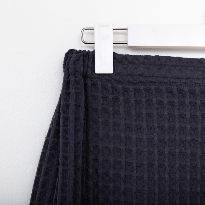 Парео вафельное банное Этель &laquo;Boho&raquo; 80*145 см. цв. темно-серый, 100% хл, 290 г/м2