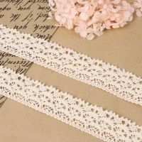 Кружево вязаное, 40 мм &times; 10 &plusmn; 1 м, цвет бежевый