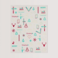 Новый год! Наклейки для ногтей «Праздник», флуоресцентные Новый год! Наклейки для ногтей «Праздник», флуоресцентные