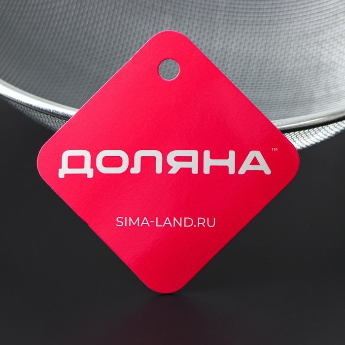 Сито для просеивания Доляна &laquo;Хозяюшка&raquo;, d=16 см, цвет красный