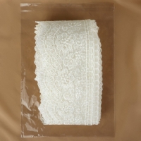 Кружево на сетке, 90 мм &times; 11 &plusmn; 1 м, цвет белый