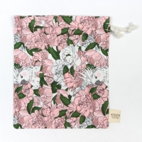 Мешочек текстильный Этель "Попугай" 27х34 см, 80% хл, 20% пэ, сатин 110 г/м2 Мешочек текстильный Этель "Попугай" 27х34 см, 80% хл, 20% пэ, сатин 110 г/м2