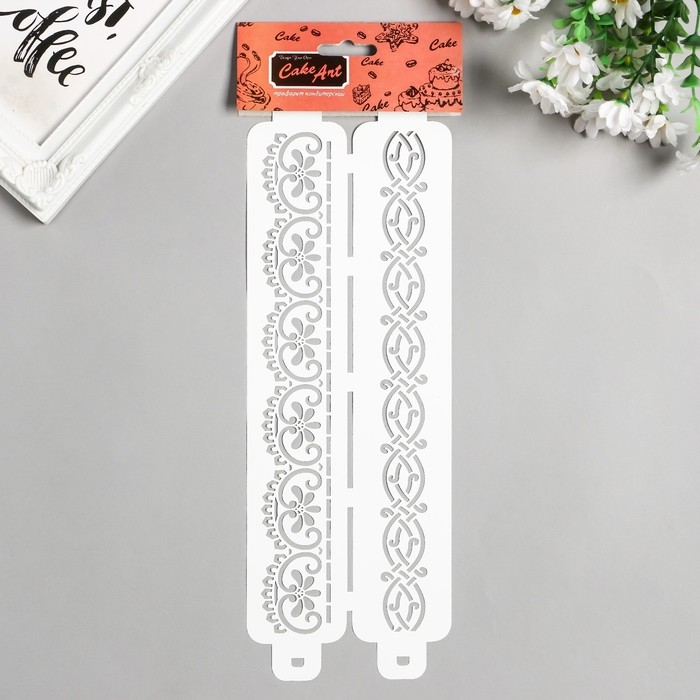 Трафарет бордюрный пластиковый Трафарет бордюрный пластиковый "Узор" пластик, 11х32 см